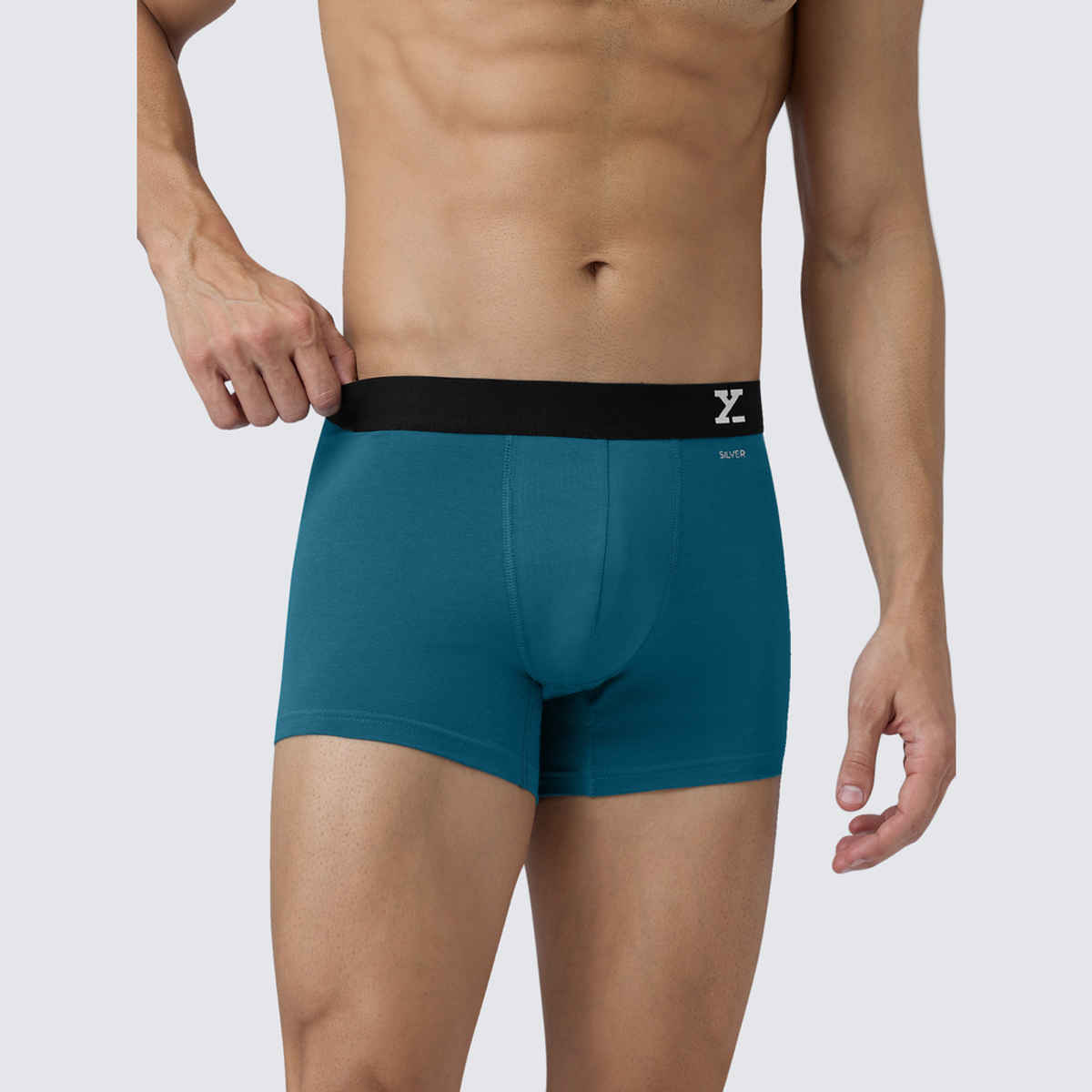 XYXX Men's Aero Cotton Solid Trunks Pack of 1, Green Emerald| L