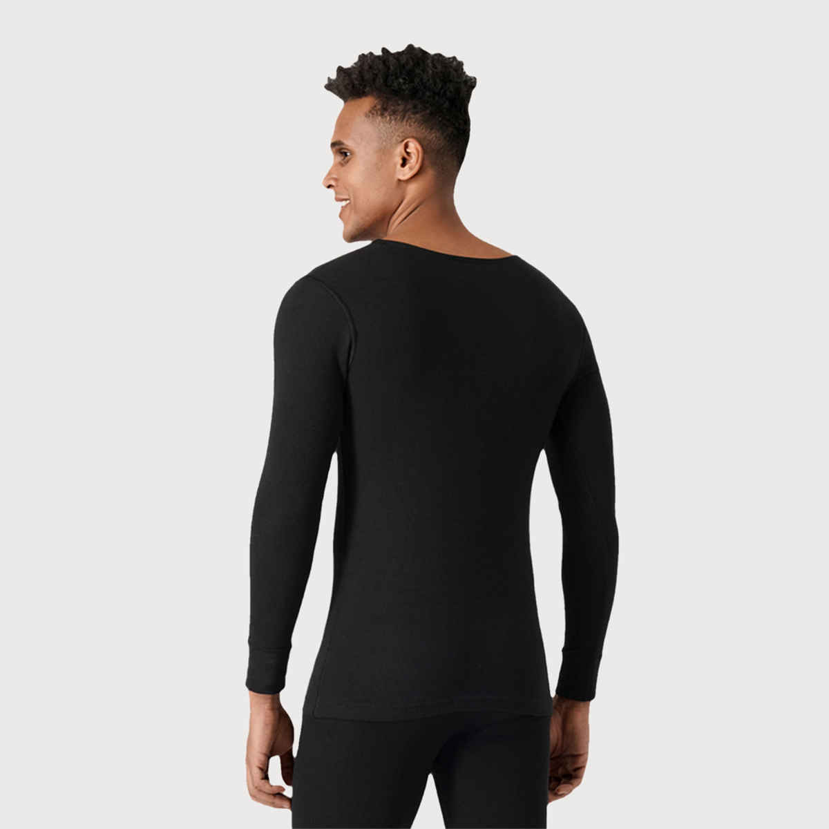 U.S. Polo Assn. Men's Slim Fit Tri Blend I752 Thermal T-Shirt | Black | S