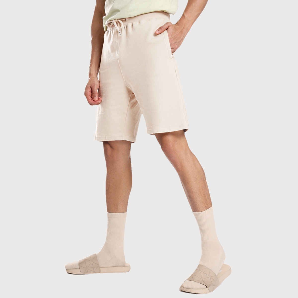 Nobero Men's Zip Pocket Shorts | Arctic Wolf - M