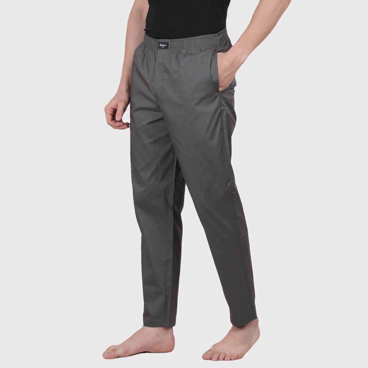 Pepe Jeans Mens Grey Cotton Solid Sleep wear - Pack of 1 (M) Comfort Fit, Soft Fabric, Breathable