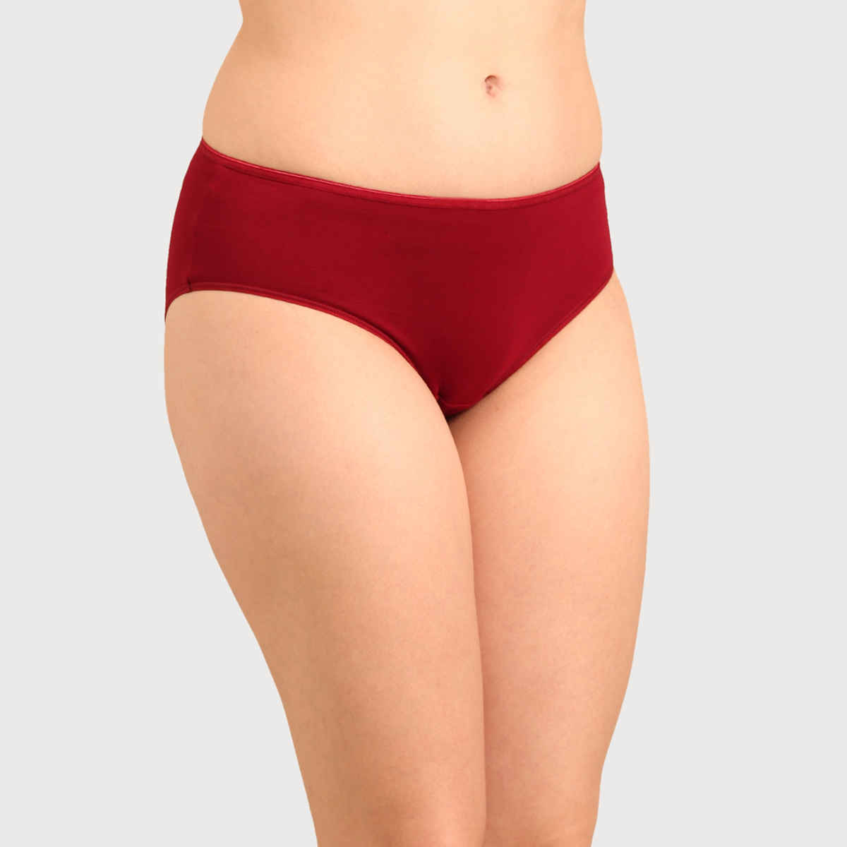 Pepe Jeans Womens Garnet Red Combo Premium 100% Cotton Women Hipster  - Pack of 3 (XL) Breathable