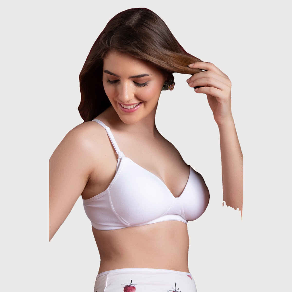 Clovia Women Padded Non-Wired Demi Cup Feeding Bra | White | 36D