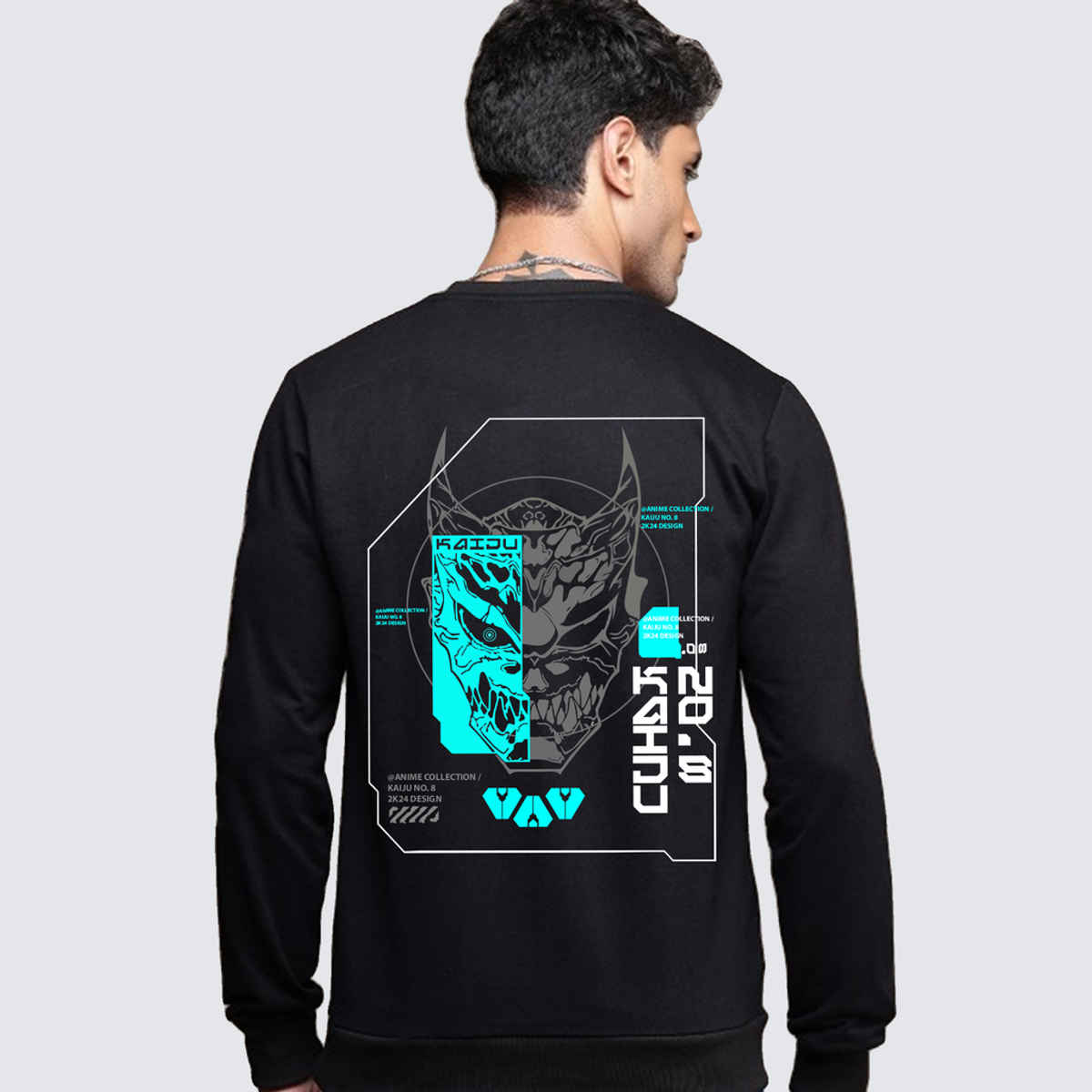 De Tees Men's Sweatshirt | Kaiju | Black - M