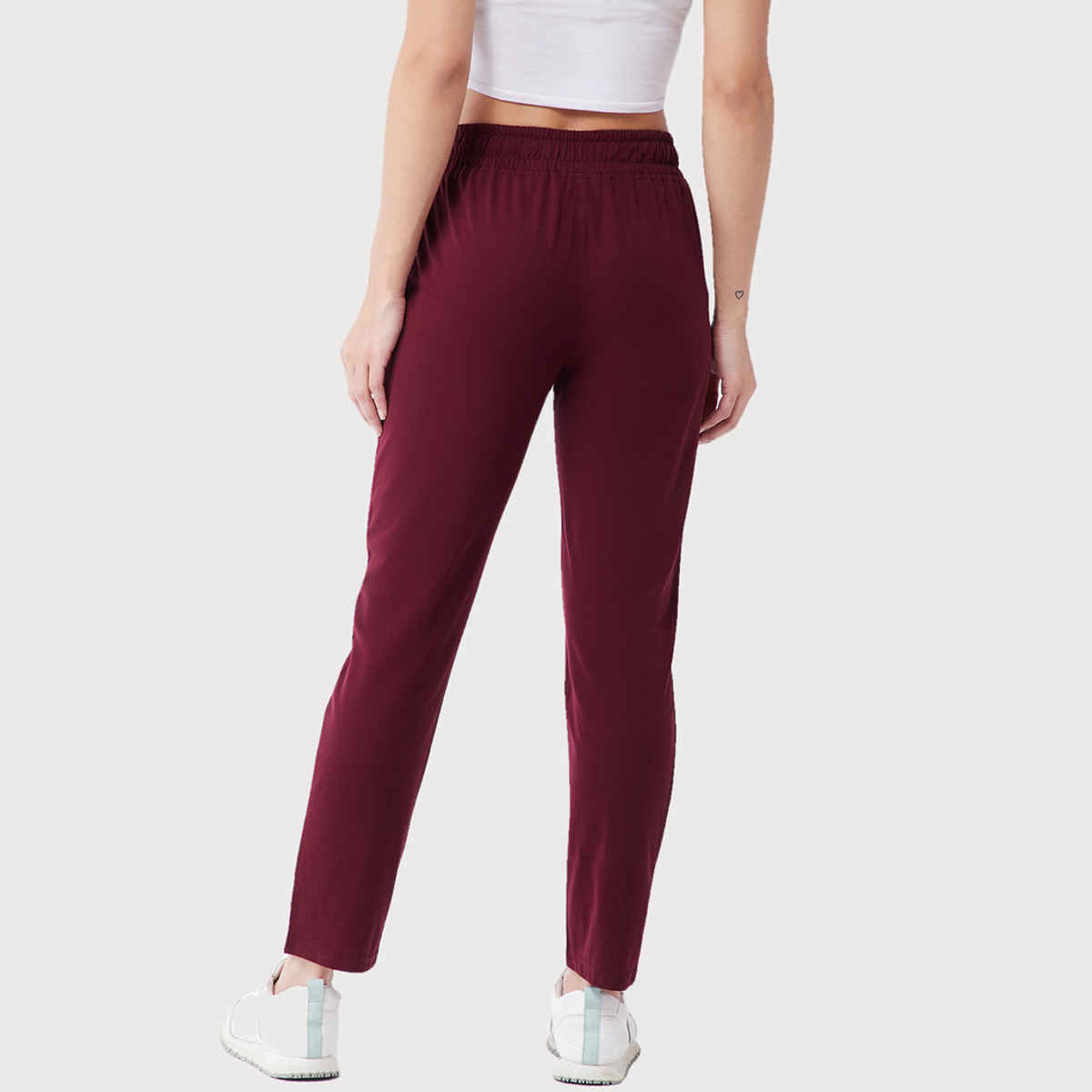 Modeve Women's Regular Fit Track Pants | Wine - XL