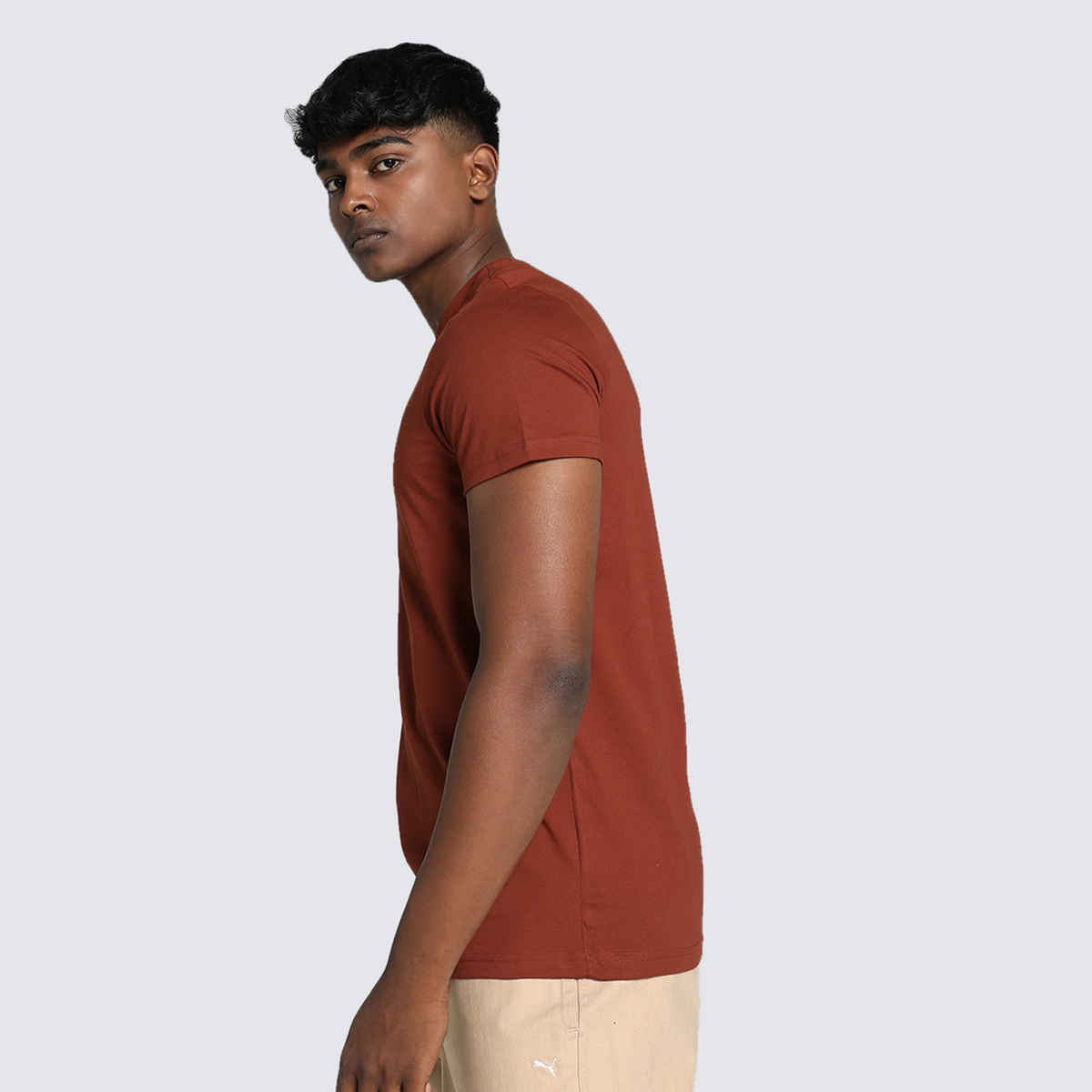 Puma Men's T-Shirt Round Graphic - Red | M