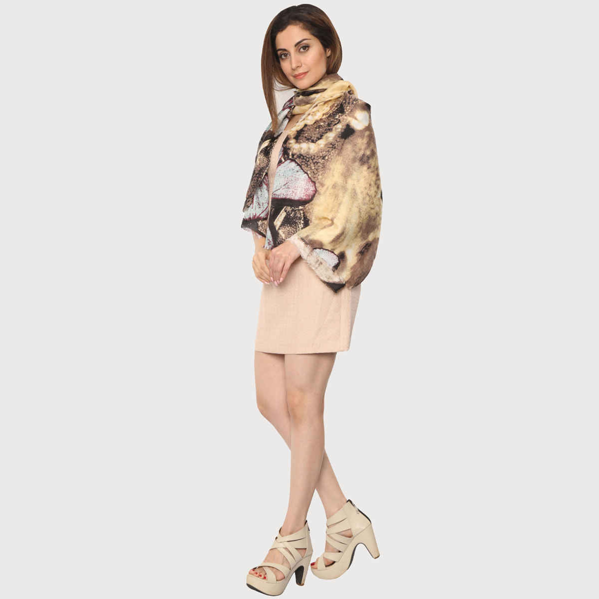 Fabseasons Women's Printed Scarf | Yellow - One Size