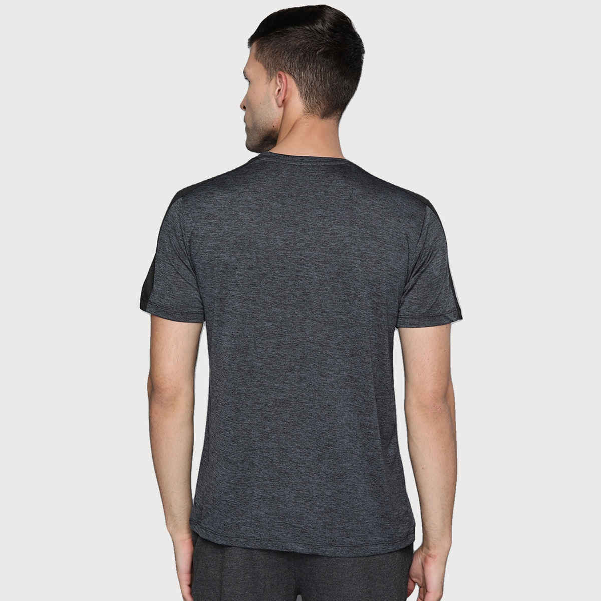Alcis Men's Round Neck Tee | Black - M