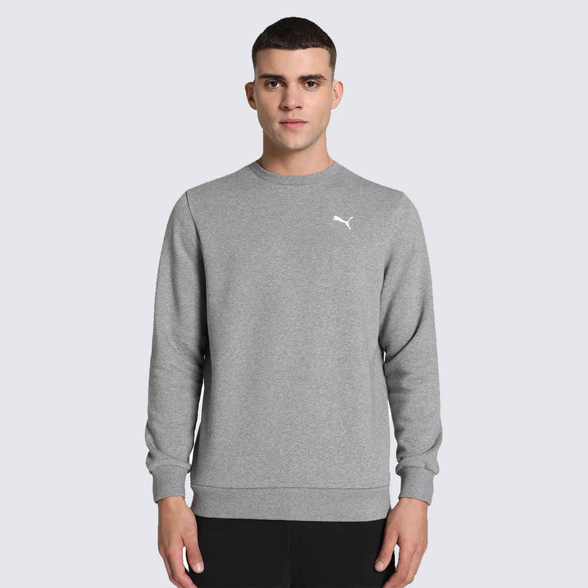 Puma Men's Sweatshirt Crew-Neck - Grey | L