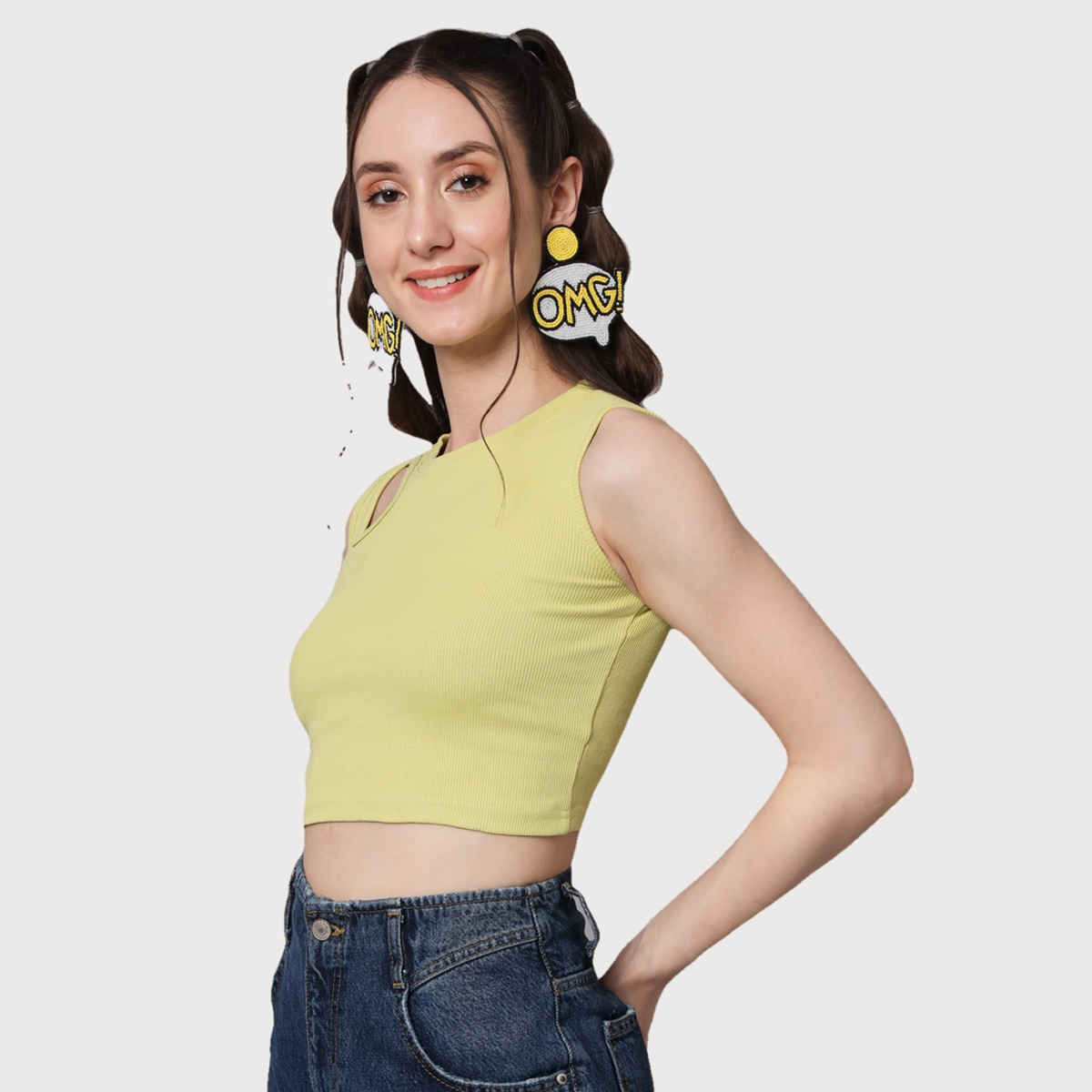 The Dry State Women's Light Green Tops WTOP | 1266A | L