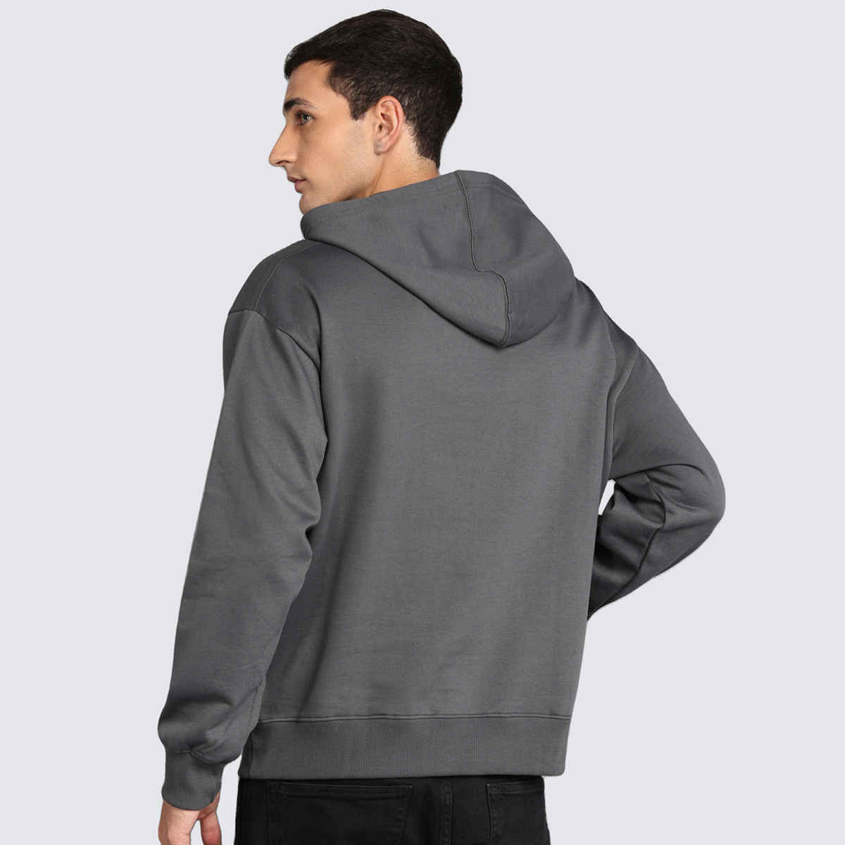 Alan Jones Clothing Cotton Blend Men's Oversized Hoodie | Anthracite Grey - S