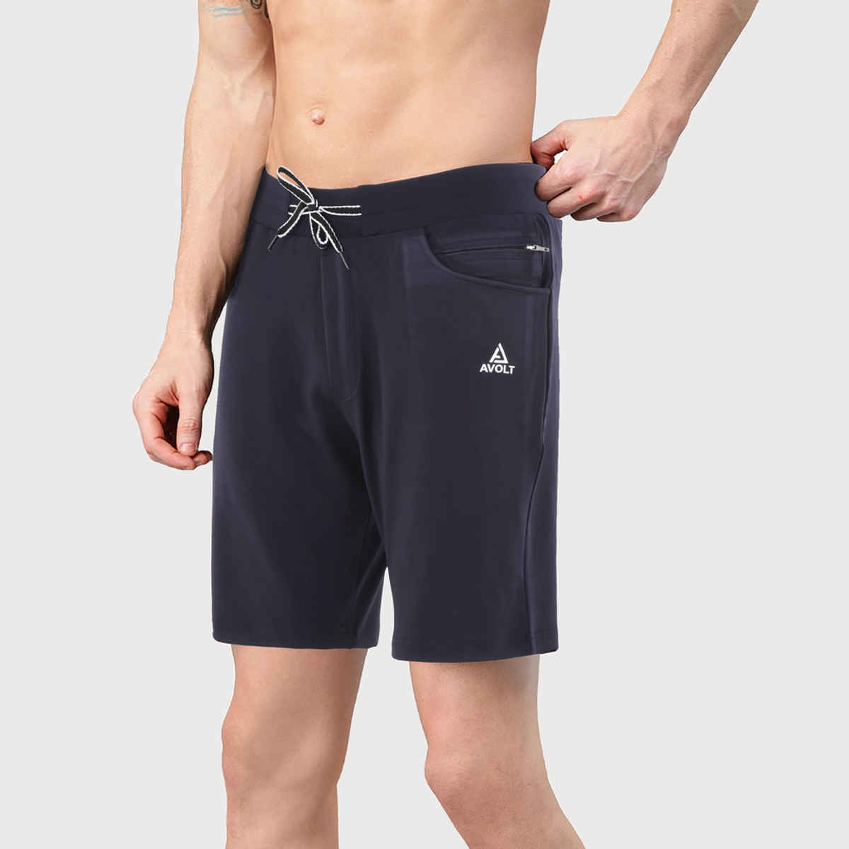 Avolt Men's Regular Fit Shorts Super Comfortable Half Pants AV301 (NAVY) Dark Blue | L