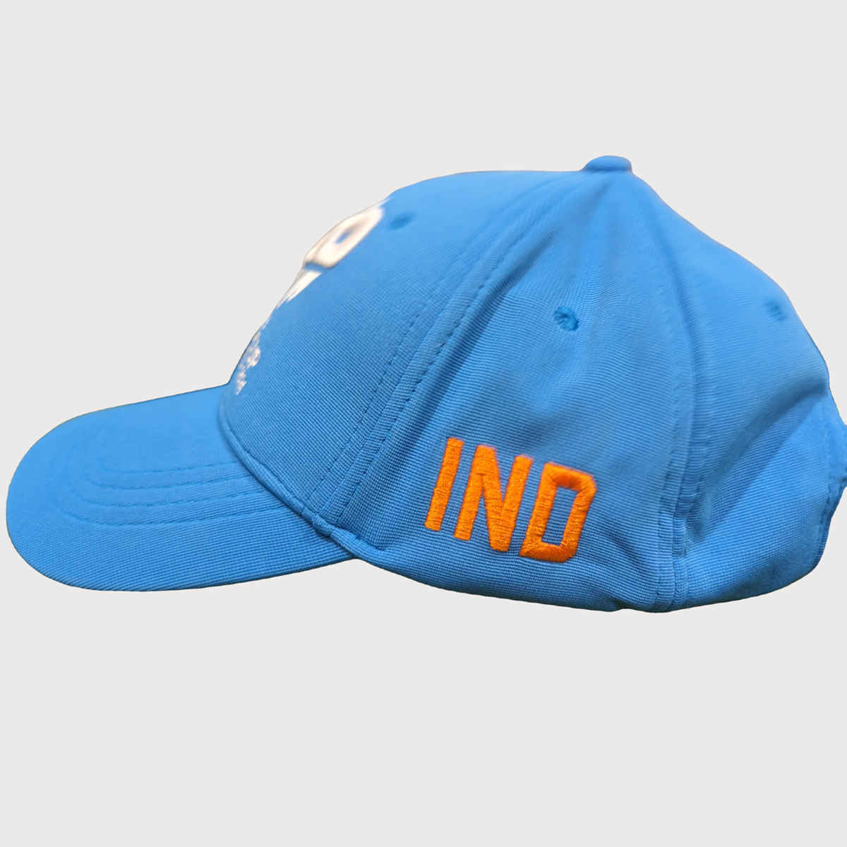 FanCode Unisex Embroidered Polyester Cricket Cap | Navy Blue and Orange - One Size