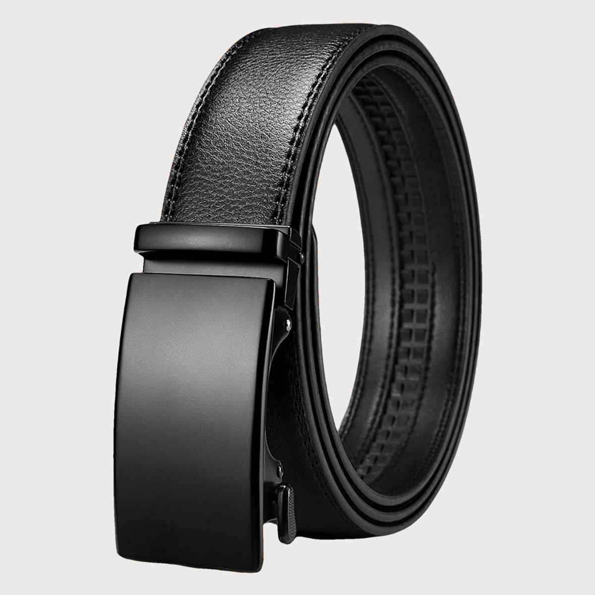 Zoro United Men's Solid Vegan Leather Belt | Black - 40 Inches