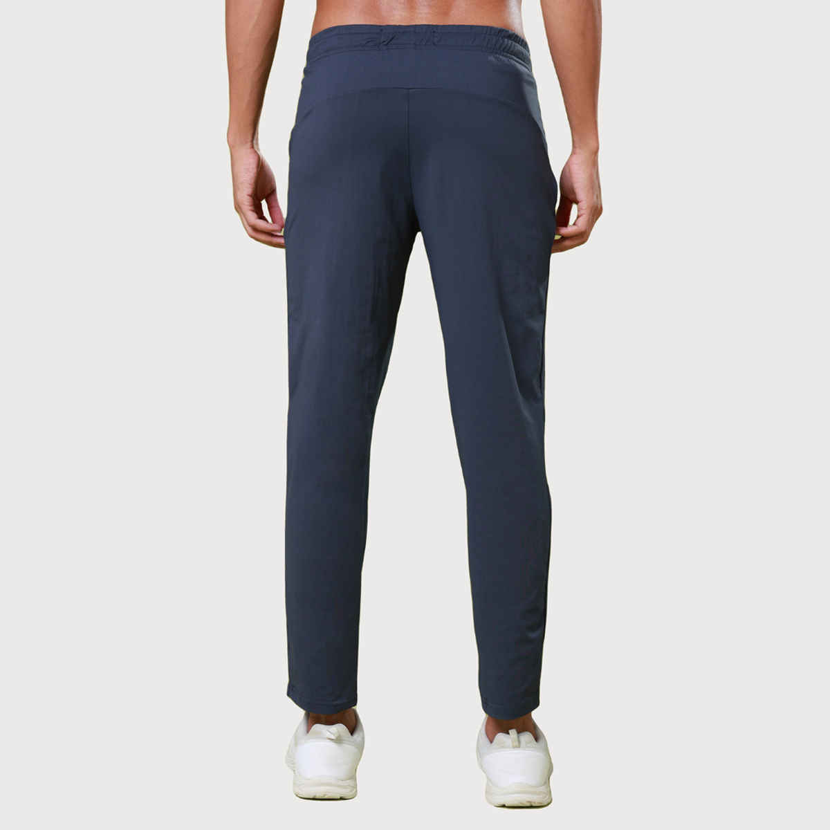 Technosport Men Poly Solid Relax Fit Sports Trackpants with ELASTO PLUS | Carbon Grey | XL