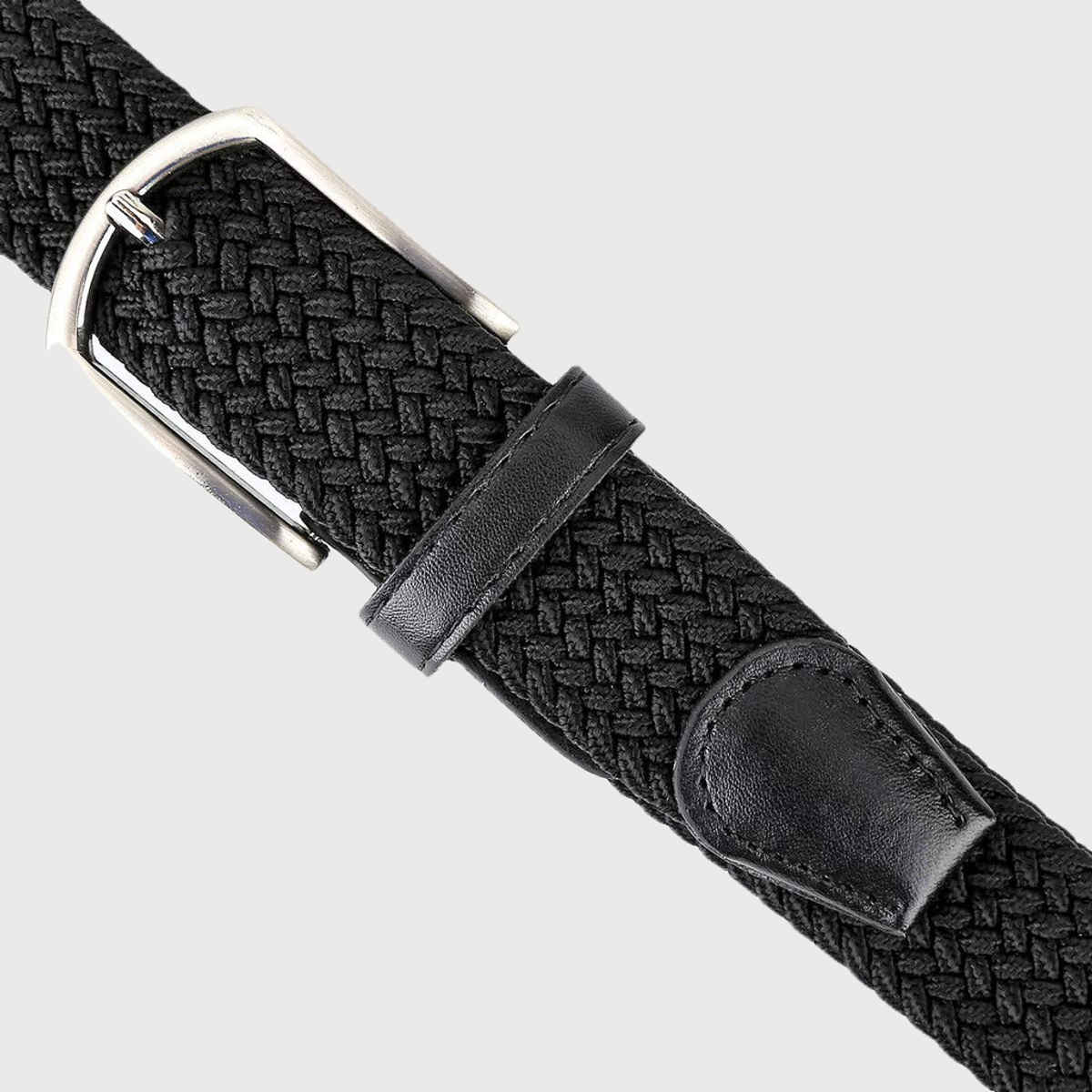 Zoro Unisex Solid Woven Fabric Belt | Black - Free Size