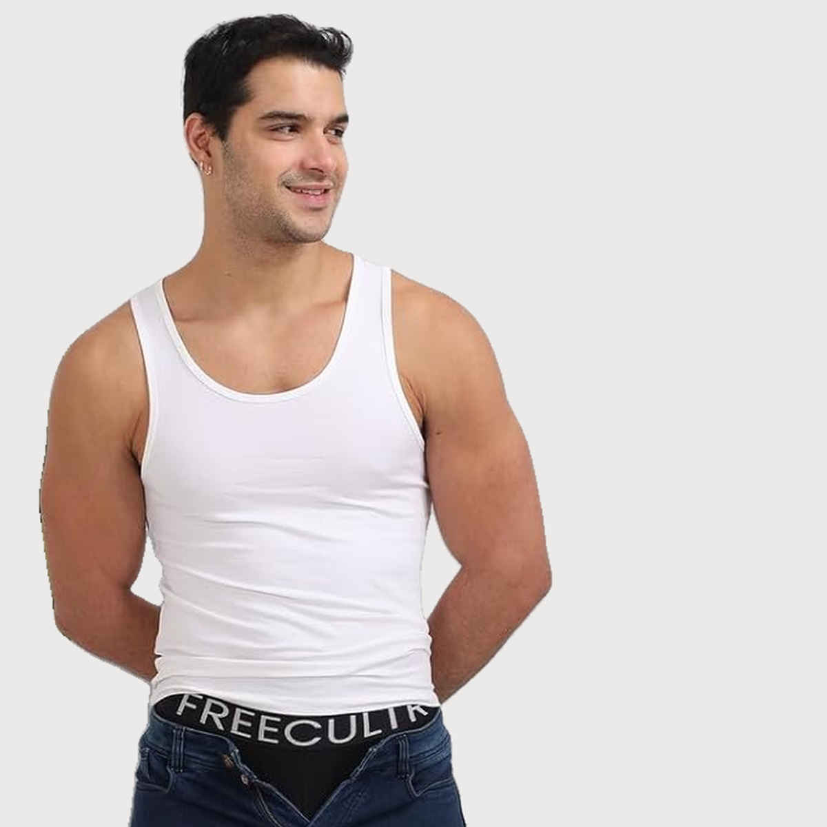 Freecultr Regular Fit Organic Cotton Vest for Men - Pack of 2-XL