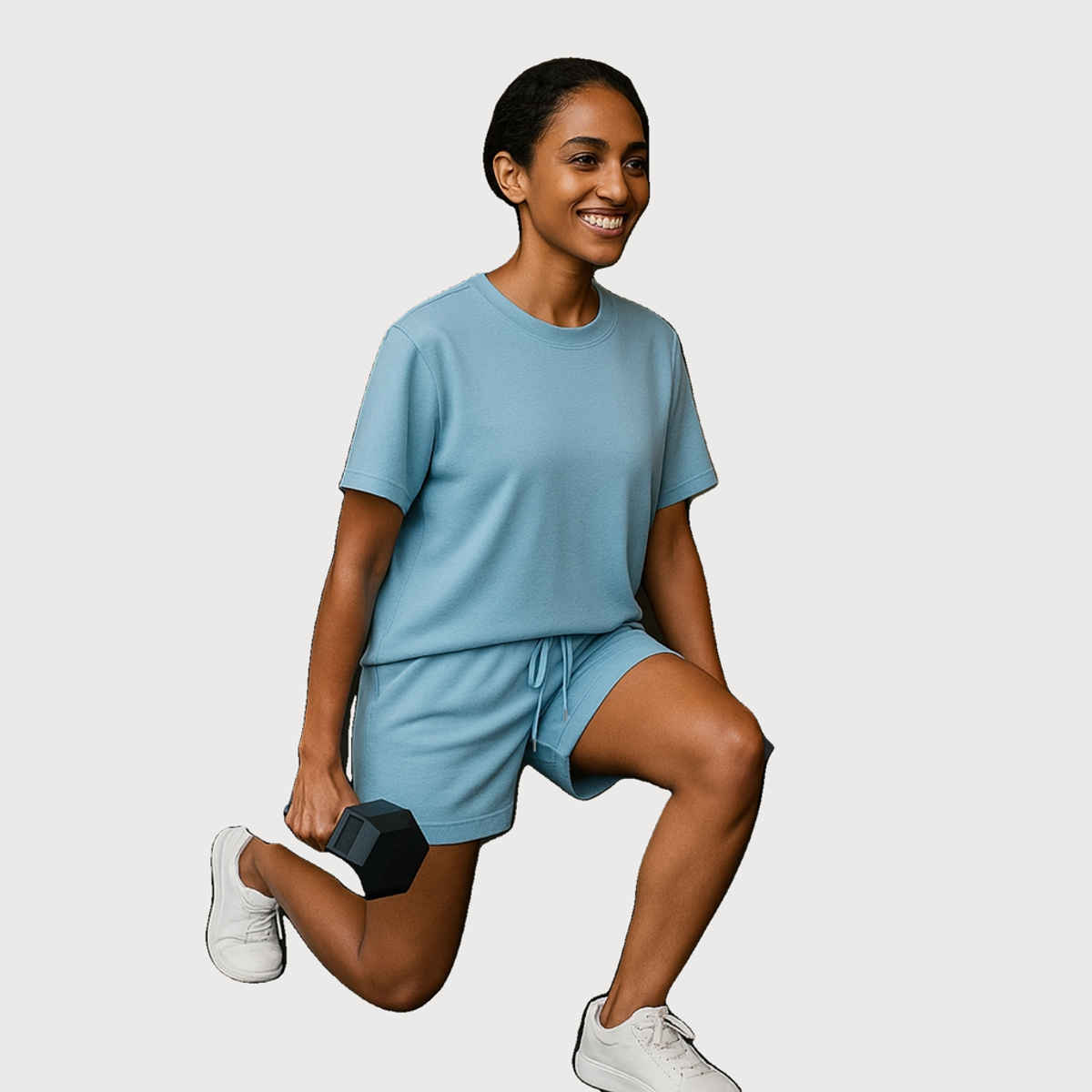 EQL Women's Pure Cotton Shorts | Light Blue - XL