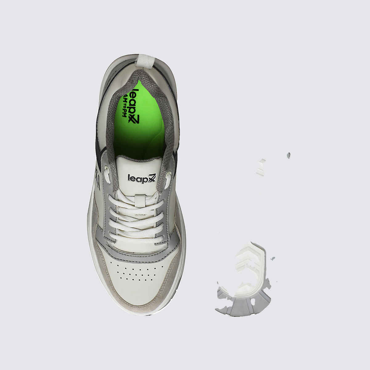 Liberty Apparel Men's Leap7X Amazer-10E Sporty Casual Sneaker | White - UK 8