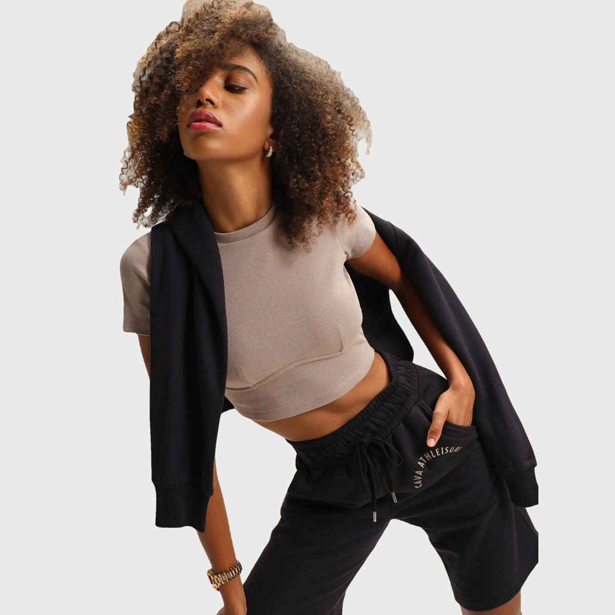 Cava Women's Vienna Mocha Snug Crop Top | XS