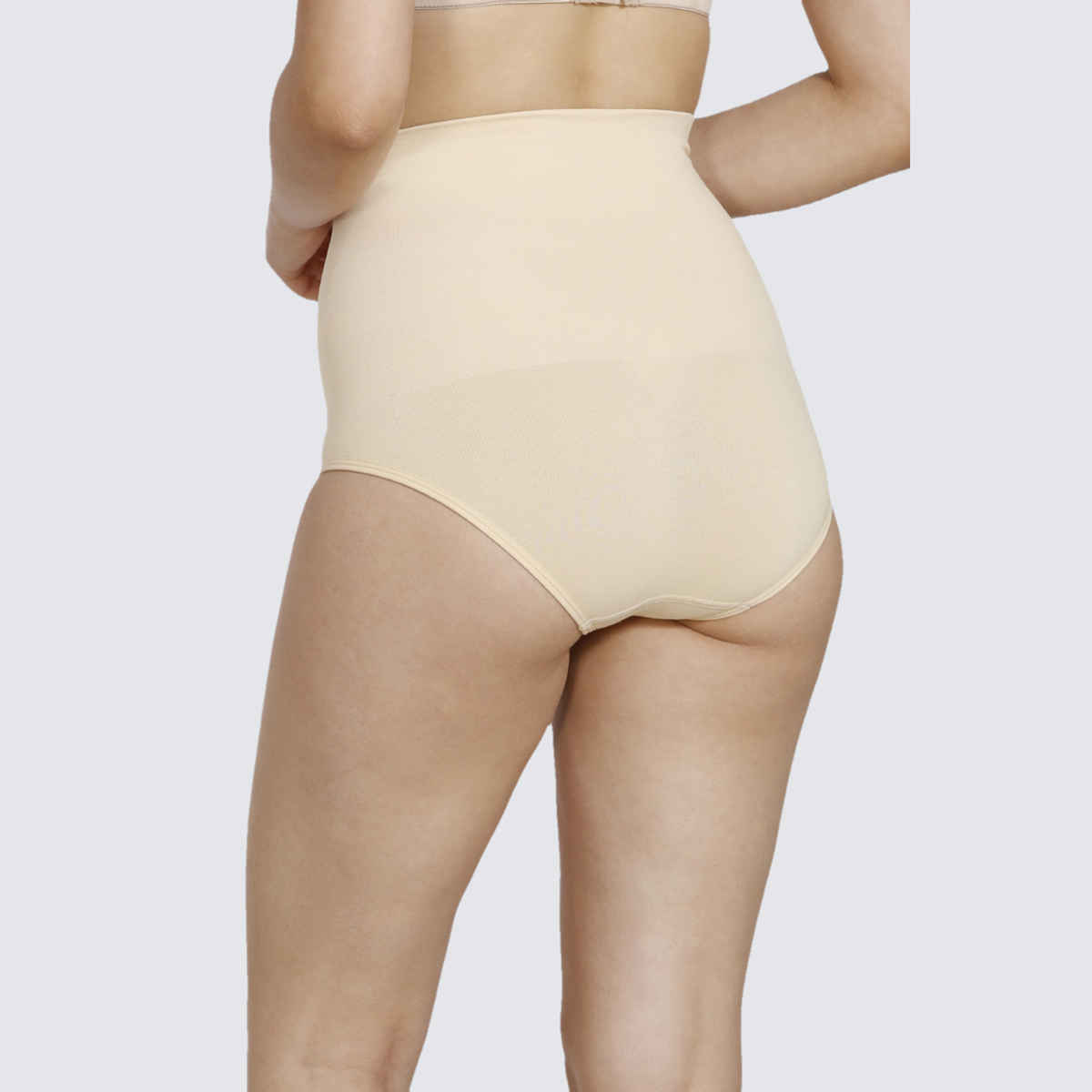 Zivame Women's Tummy Control Midwaist Hipster Panty | Skin - M
