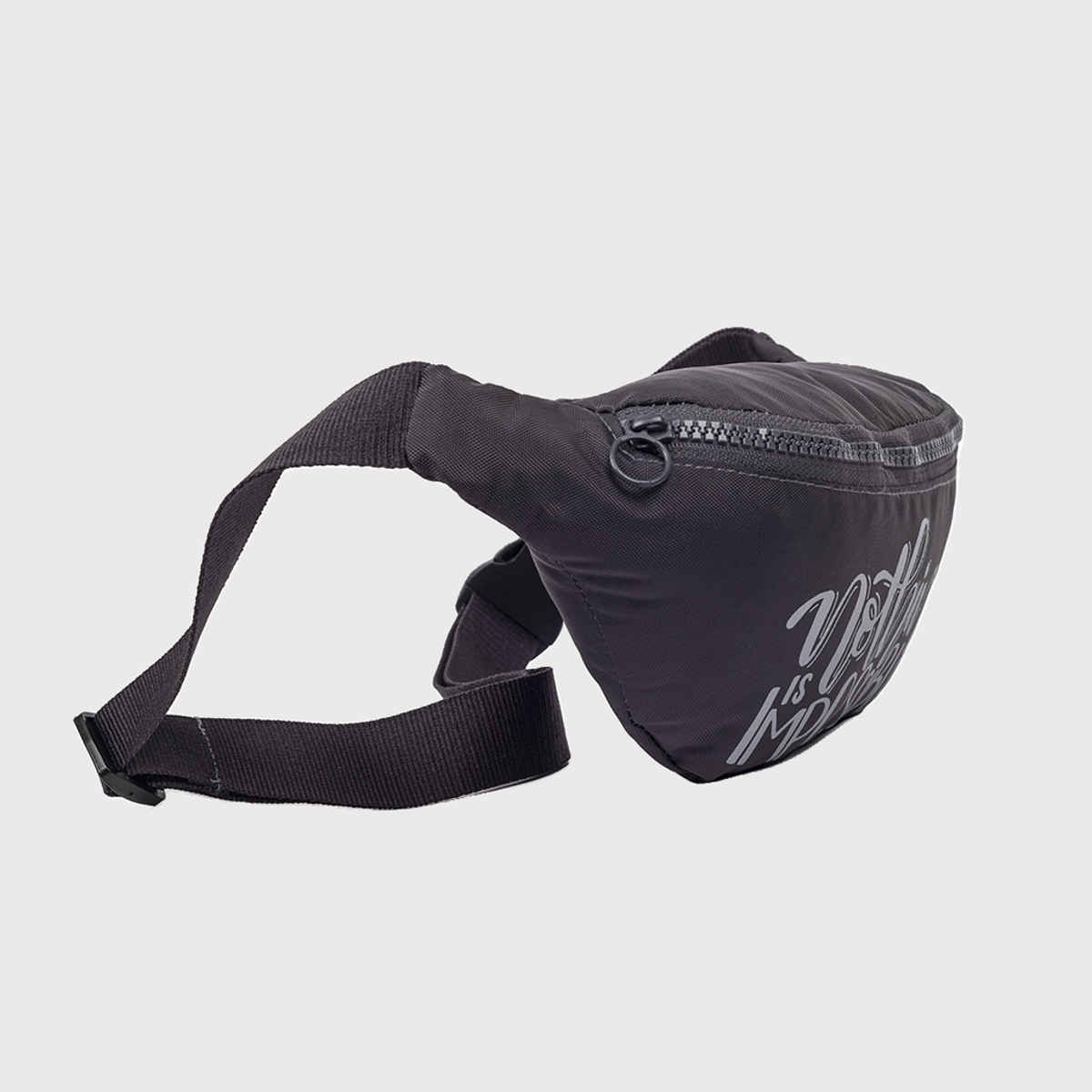 QIPS Unisex Polyester 2 L Waist Bag | Black - Free Size