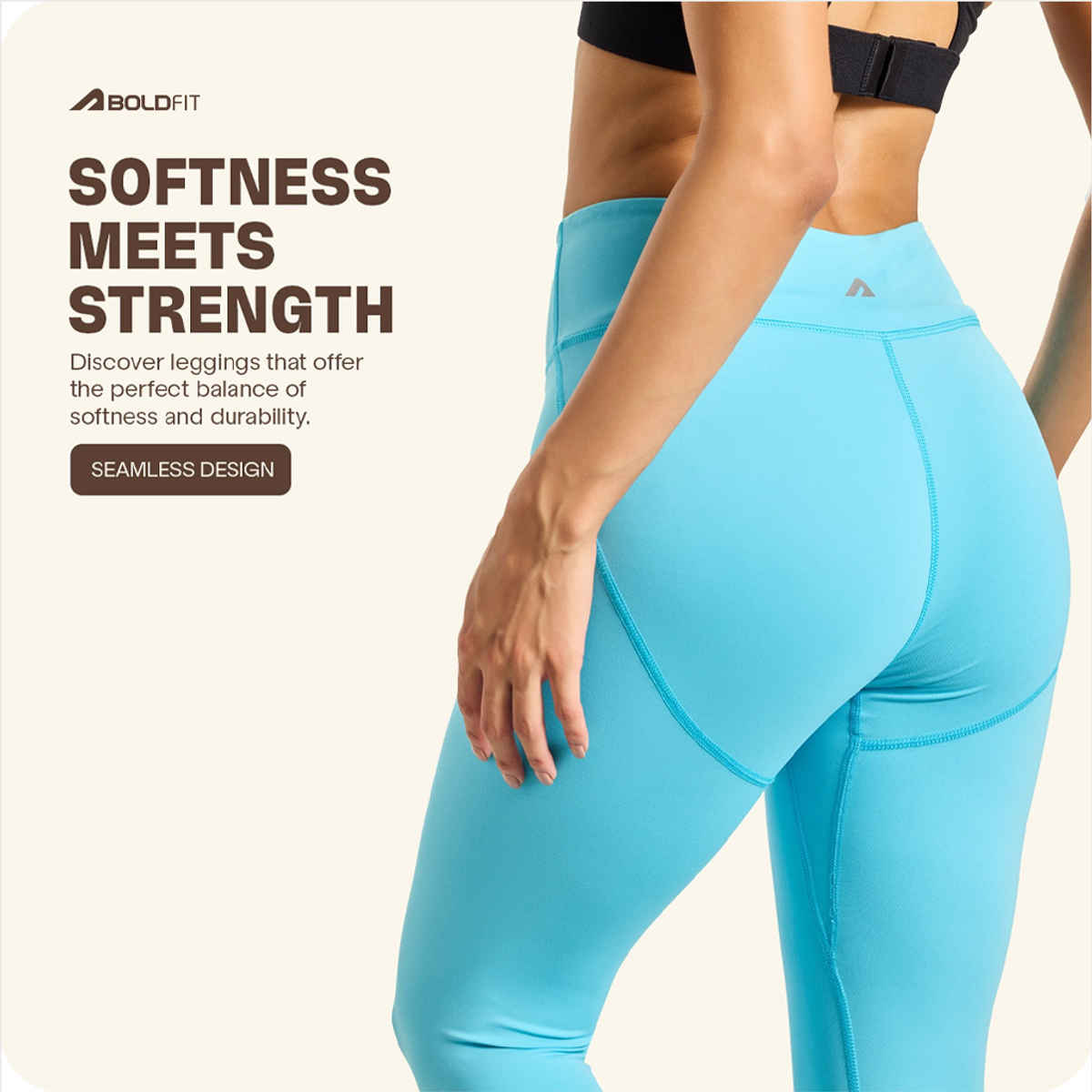 Boldfit Women's Yoga Pants Nylon Stretchable Fitness Leggings | SkyBlue - S