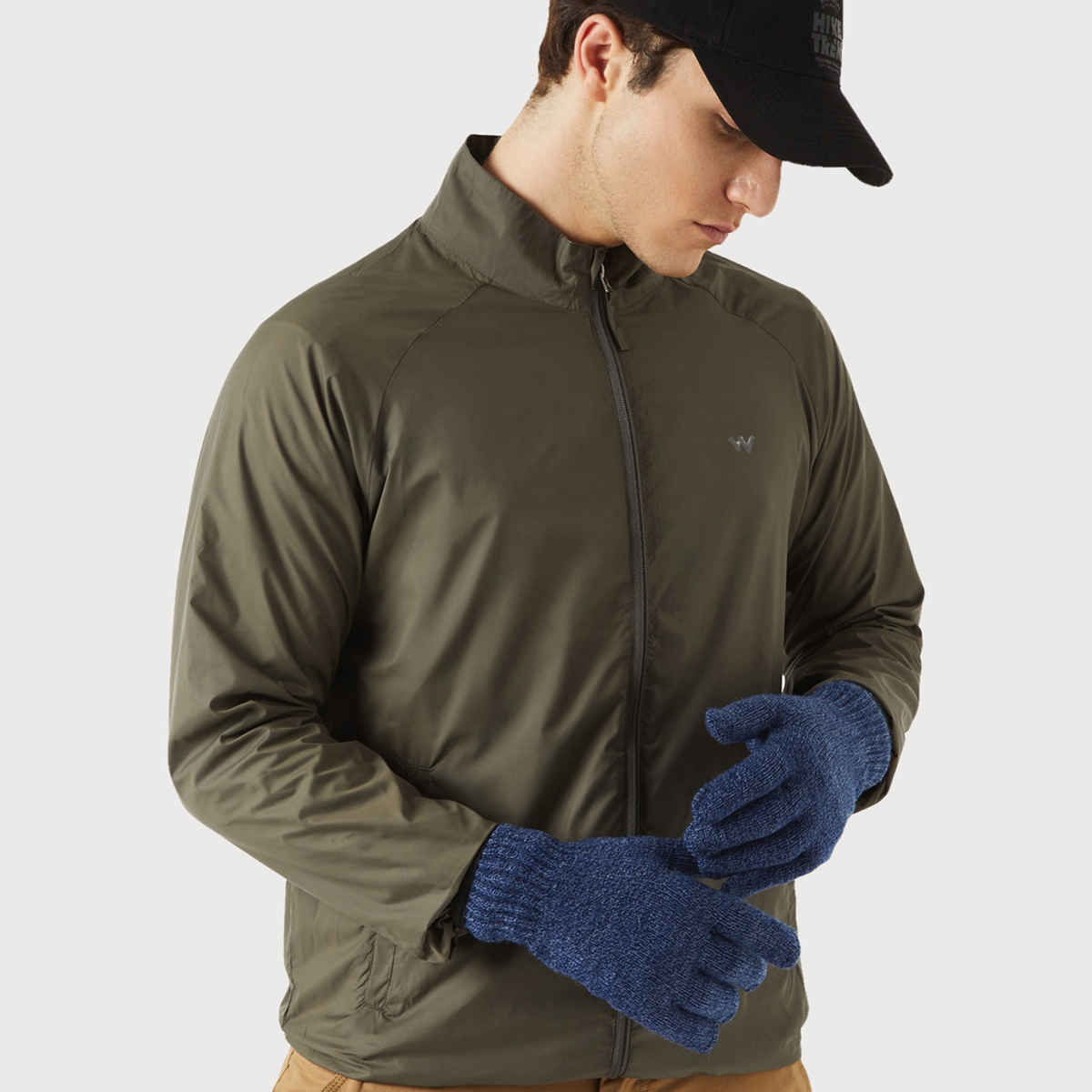 Wildcraft Unisex Solid Acrylic Gloves | Navy - Free Size