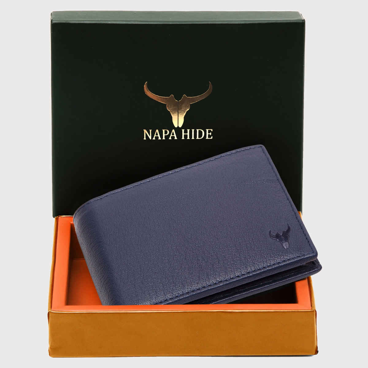 Wildhorn Men's Genuine Leather Bi-fold Wallet | Blue