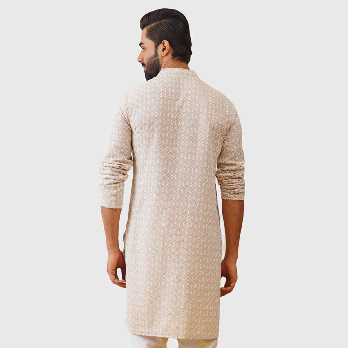 Jompers Men's Kurta | Ko 5005 | Beige - XXL