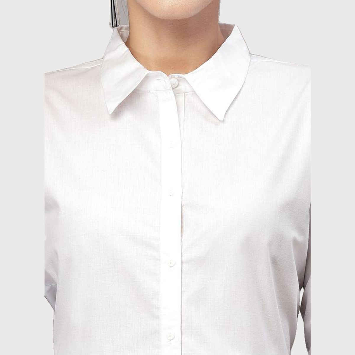 Style Quotient Women White Classic Formal Shirt-M