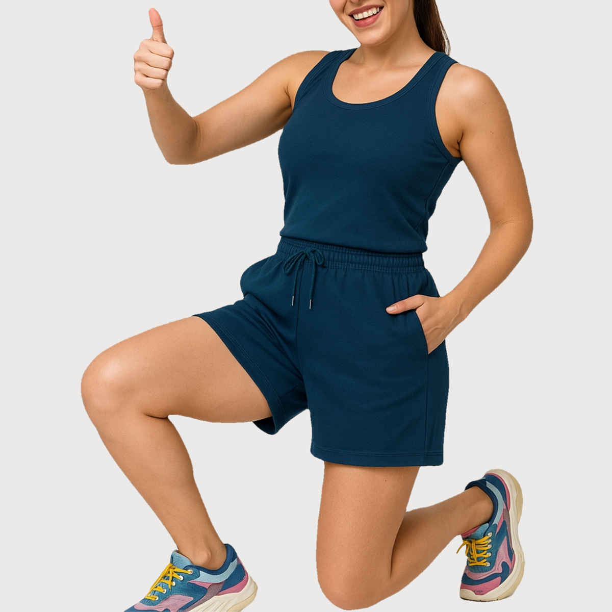 EQL Women's Pure Cotton Shorts | Teal | S