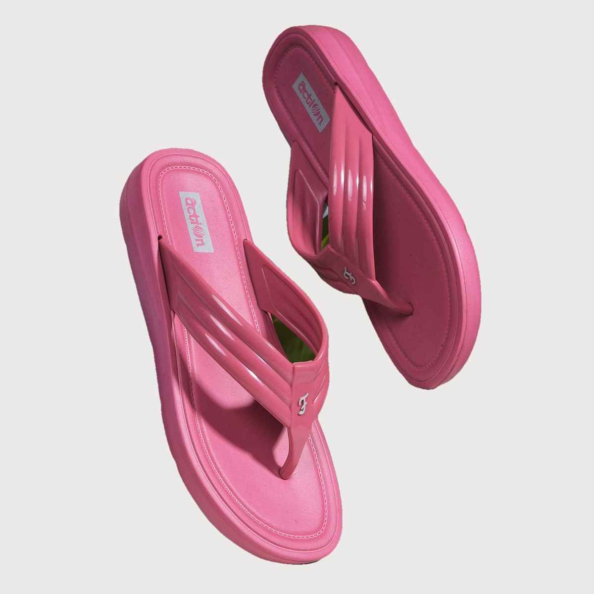 Action Women's Hran-61 | Super Soft & Commtable Slippers | Daily Wear Slippers | Onion Pink - UK 5