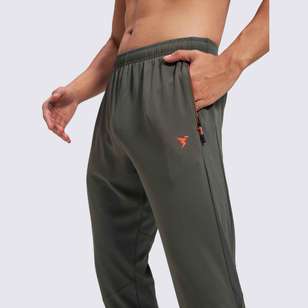 Technosport Men Poly Solid Slim Fit Sports Trackpants with TECHNO DRY | Beetle | L