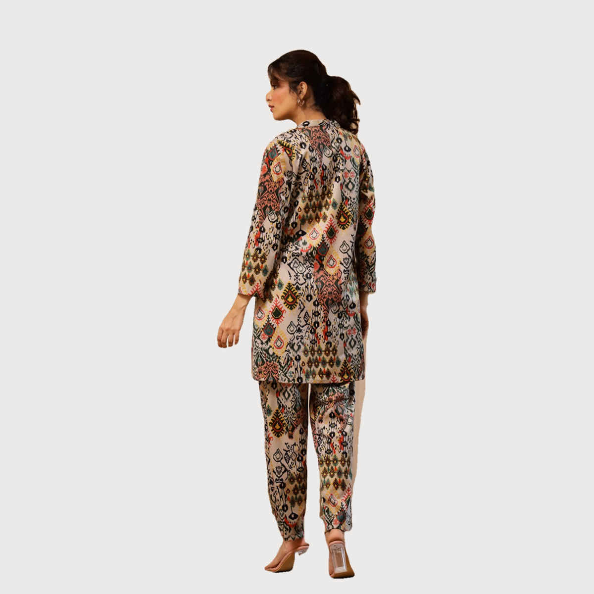 Sanskrutihomes Women Floral Multicolor Printed Tunic With TrouserSE-NSP-762 | XL