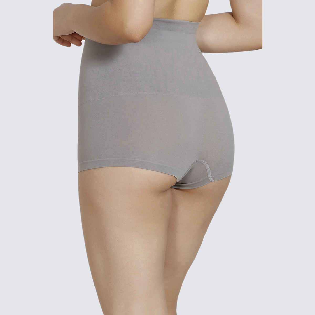 Zivame Women's Tummy Control Midwaist Boyshort | Grey - L