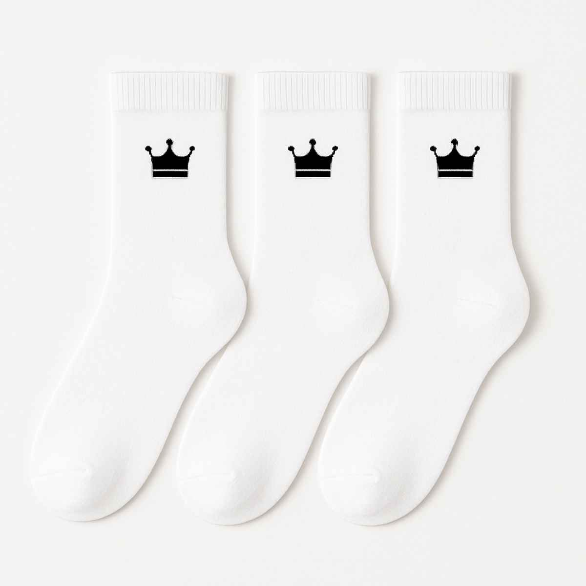 Royal Mart Unisex Cotton Blend Ankle Length Socks | White - Free Size