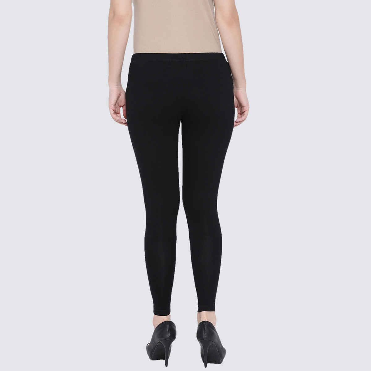 Rupa Softline Women's Ankle Leggings Style 1002 Black - Free Size