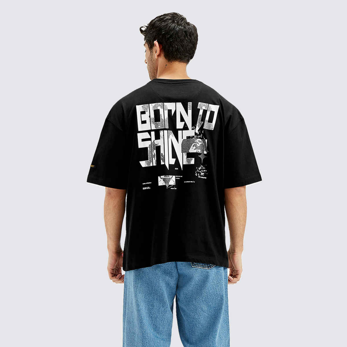 Levi's Men's X Diljit Unisex Graphic Print Loose Fit T-shirt | Black - M