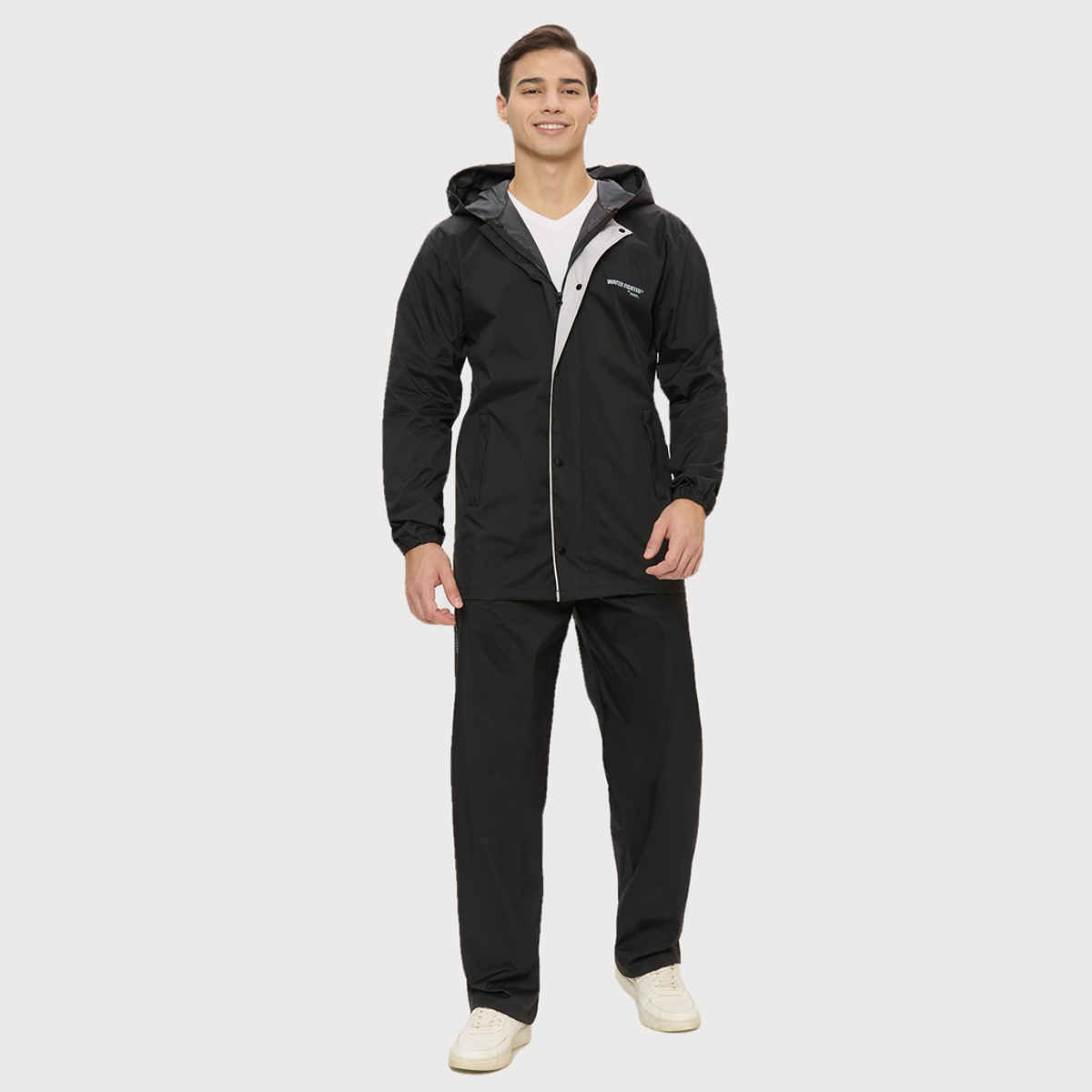 Zeel Men's Solid Waterproof Raincoat | Black | Zeel | XXL