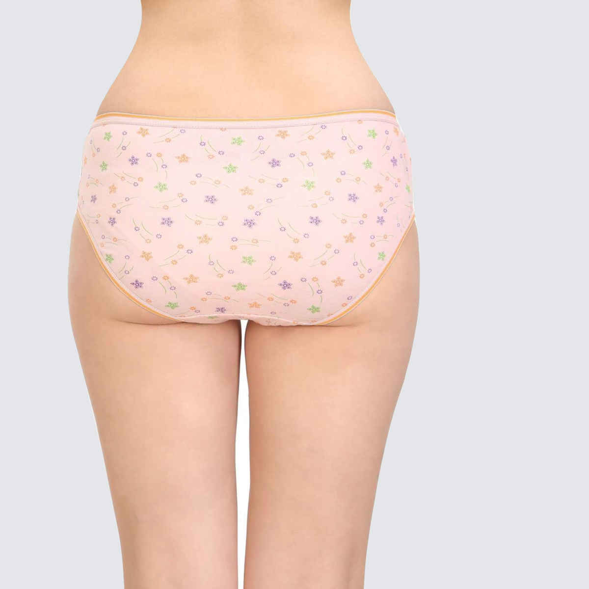 Bodycare Women Brief Panty Printed Premium Cotton Mid Rise | Assorted - 3XL