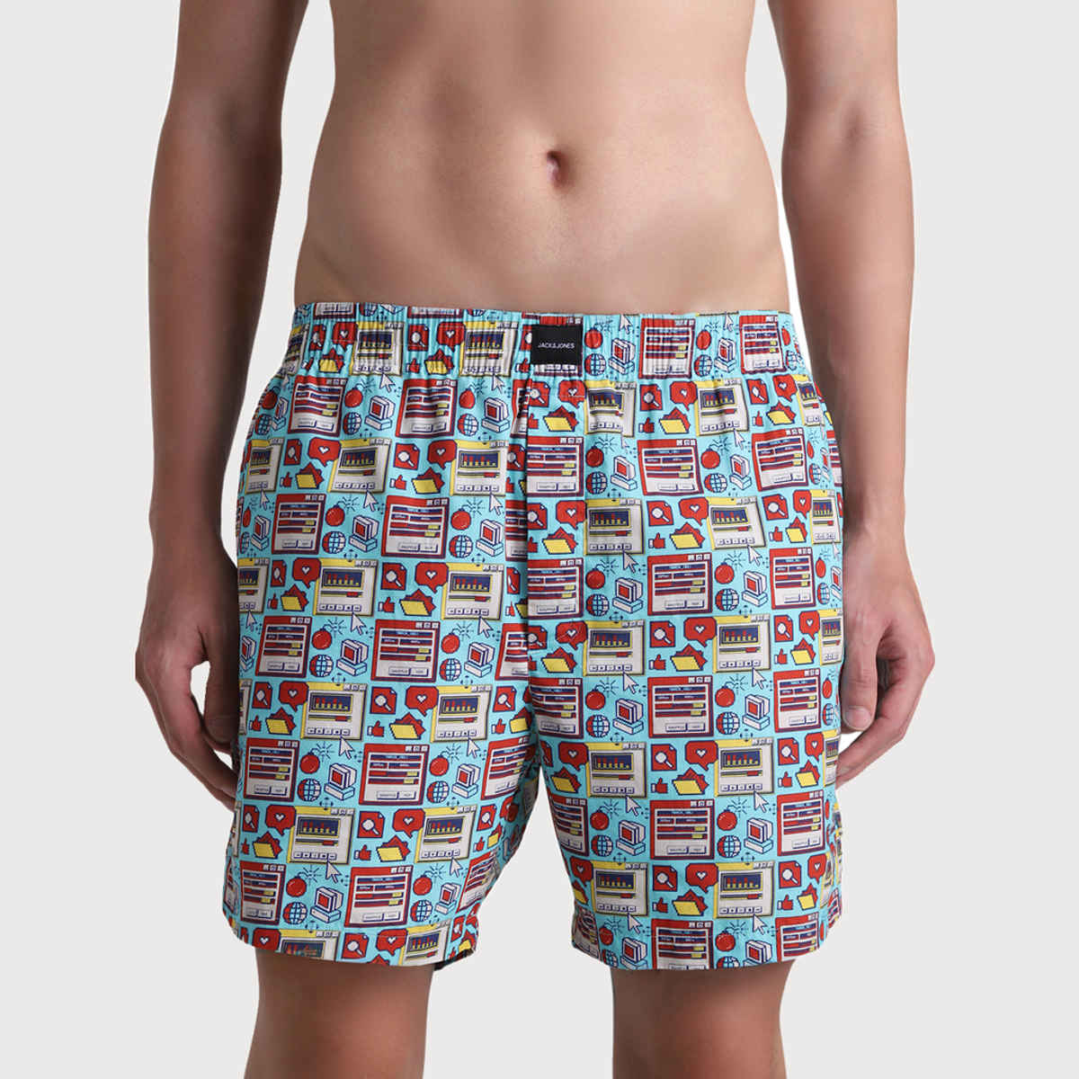 JACK & JONES Men's Chit Chat Boxer | Blue Topaz - L