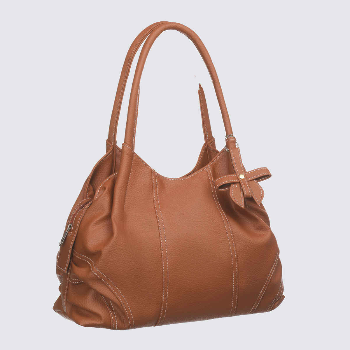 Fostelo Women's Vegan Leather Style Diva Shoulder Bag | Ladies Purse Handbag | Tan - Large