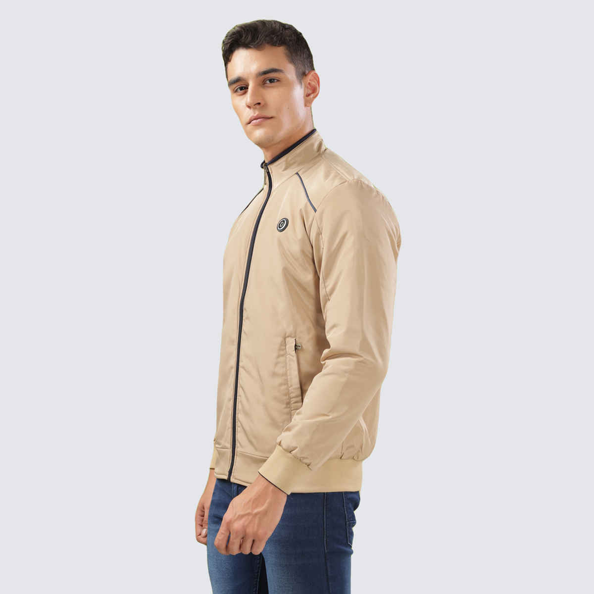 Dollar Jacket For Men - Casual Zipper Bomber For Winter Mamwj 903 | Beige | XXL