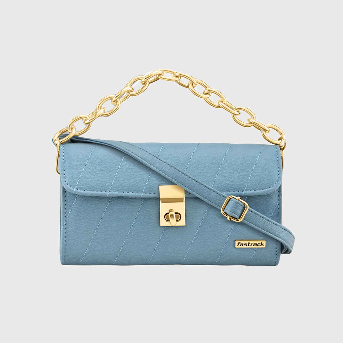 Fastrack Women's Solid Sling Bag | Blue