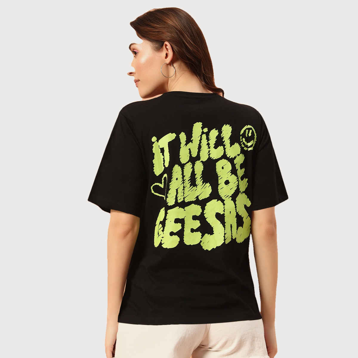 The Dry State Women's Black T-shirts WTSH | 1777A | S