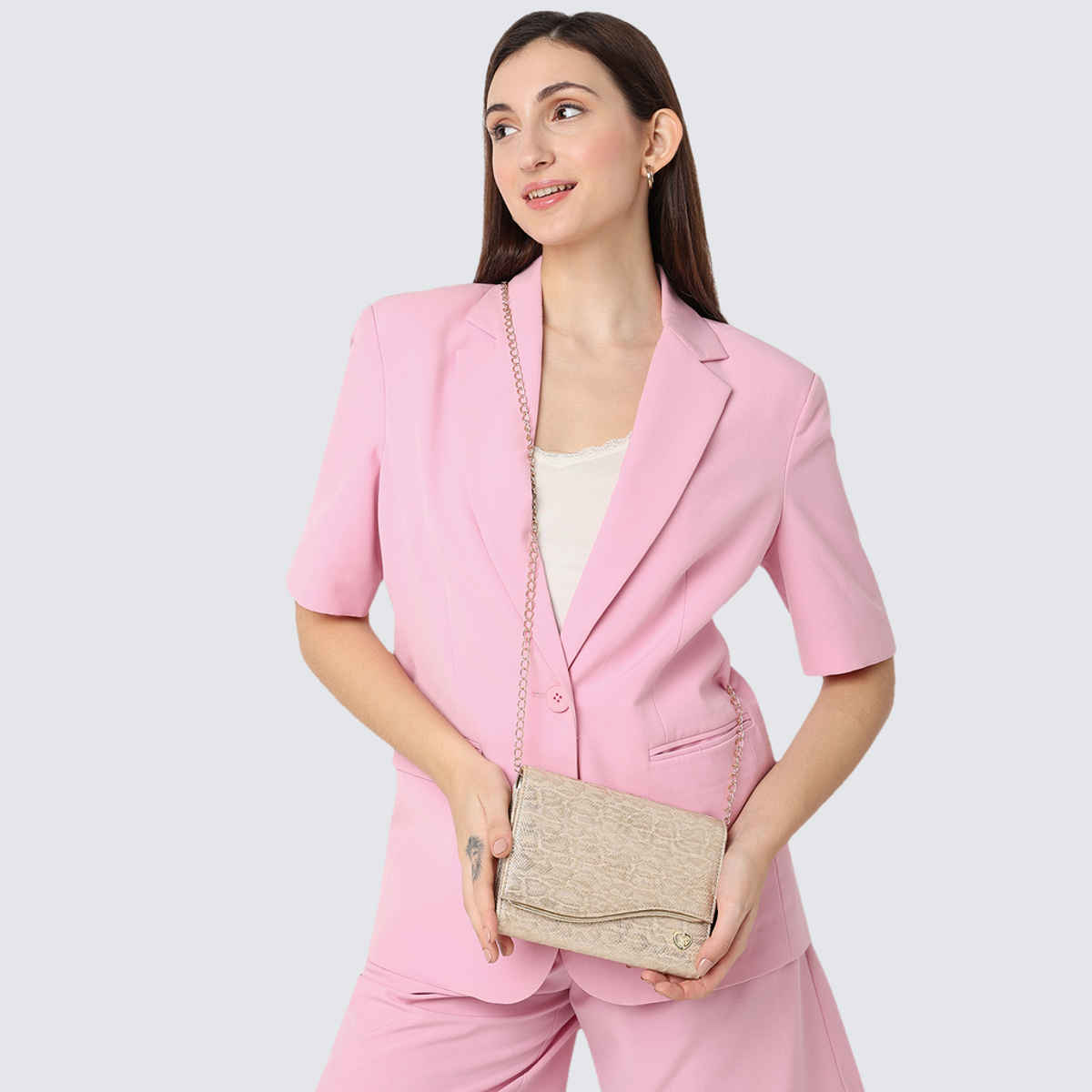 Caprese Women's Merle Clutch | Beige - Medium