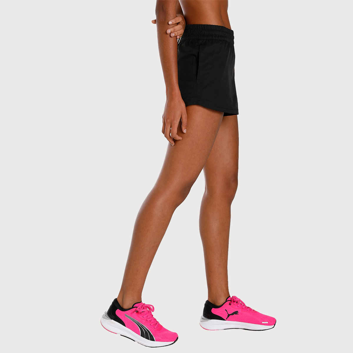 Puma Women's Training Shorts Performance Woven 3 Inch - Black | L