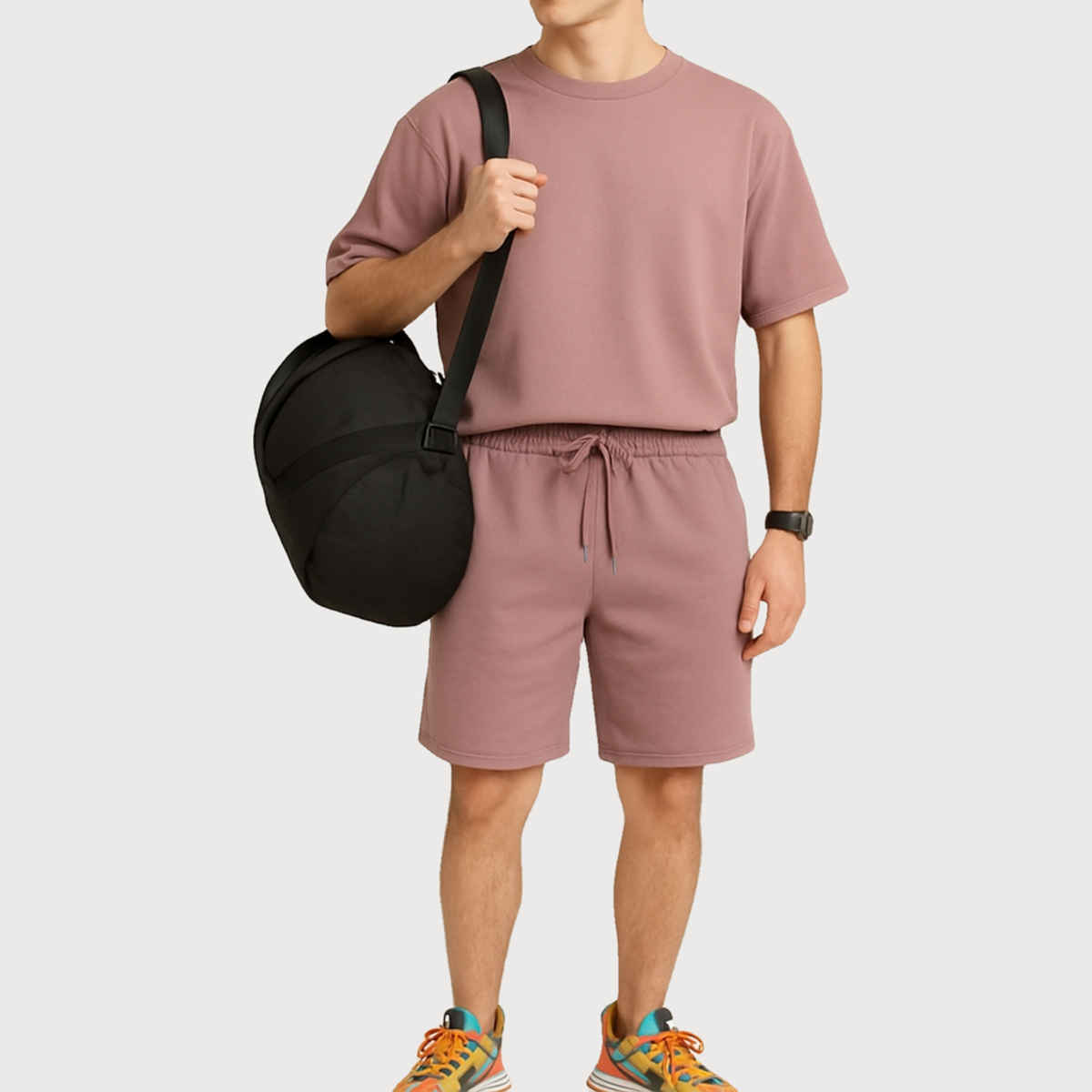 EQL Men s Pure Cotton Shorts | Dark mauve | S