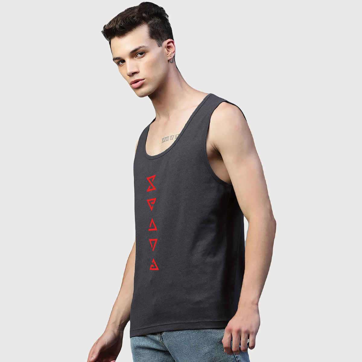 De Tees Men's Sleeveless T-shirt | Charcoal - M