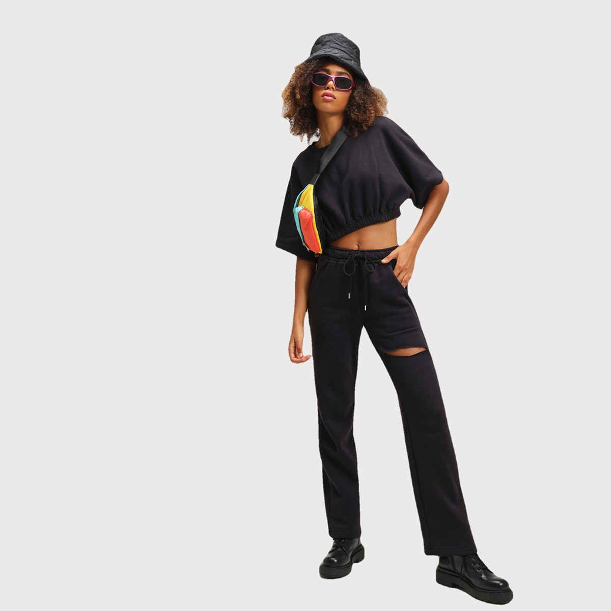 Cava Women's Joggers Straight Leg Slit | Boston Black - S